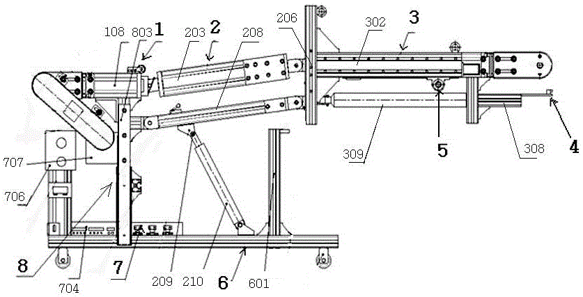 Cargo handling conveying device