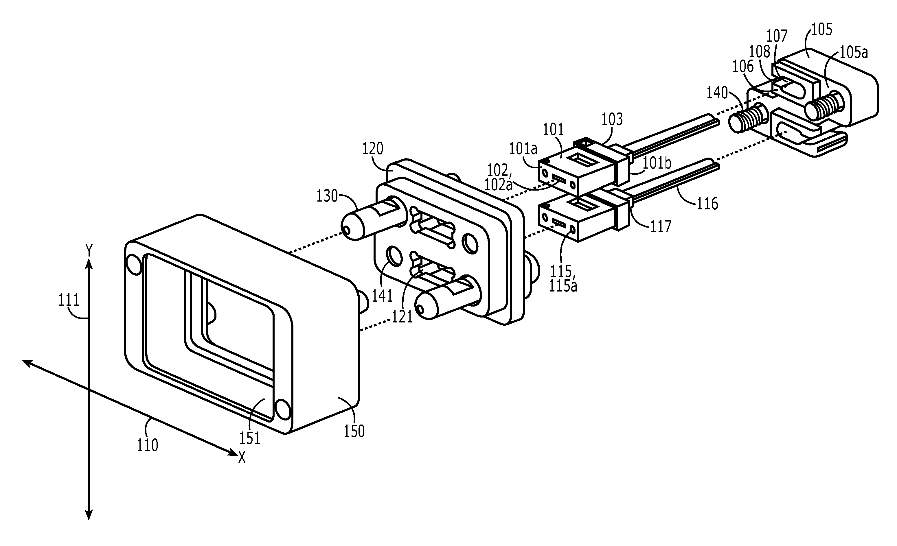 Multi-fiber connector with ferrule float