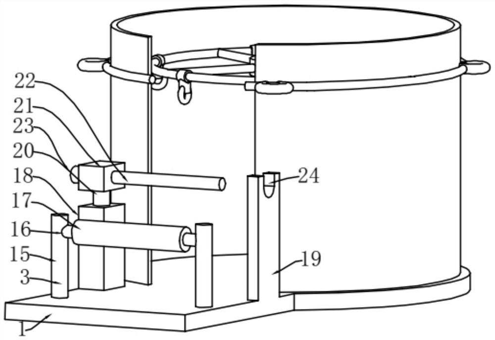 Advertising cloth winding device