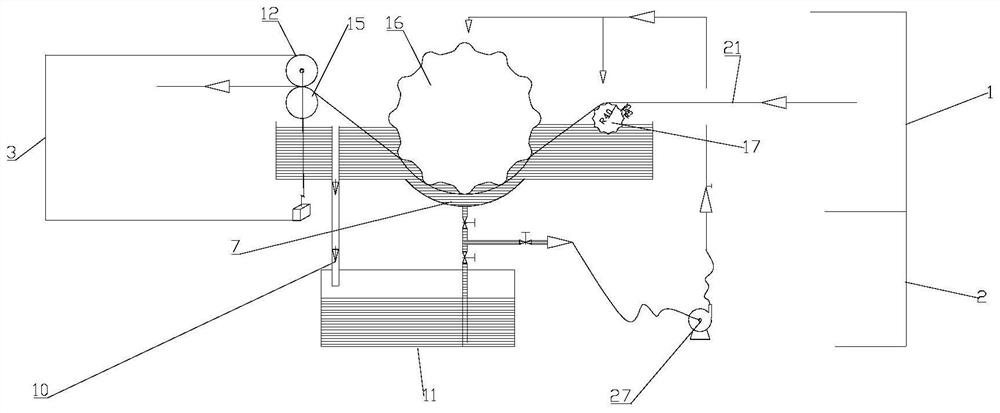 Industrial sizing device for carbon fibers