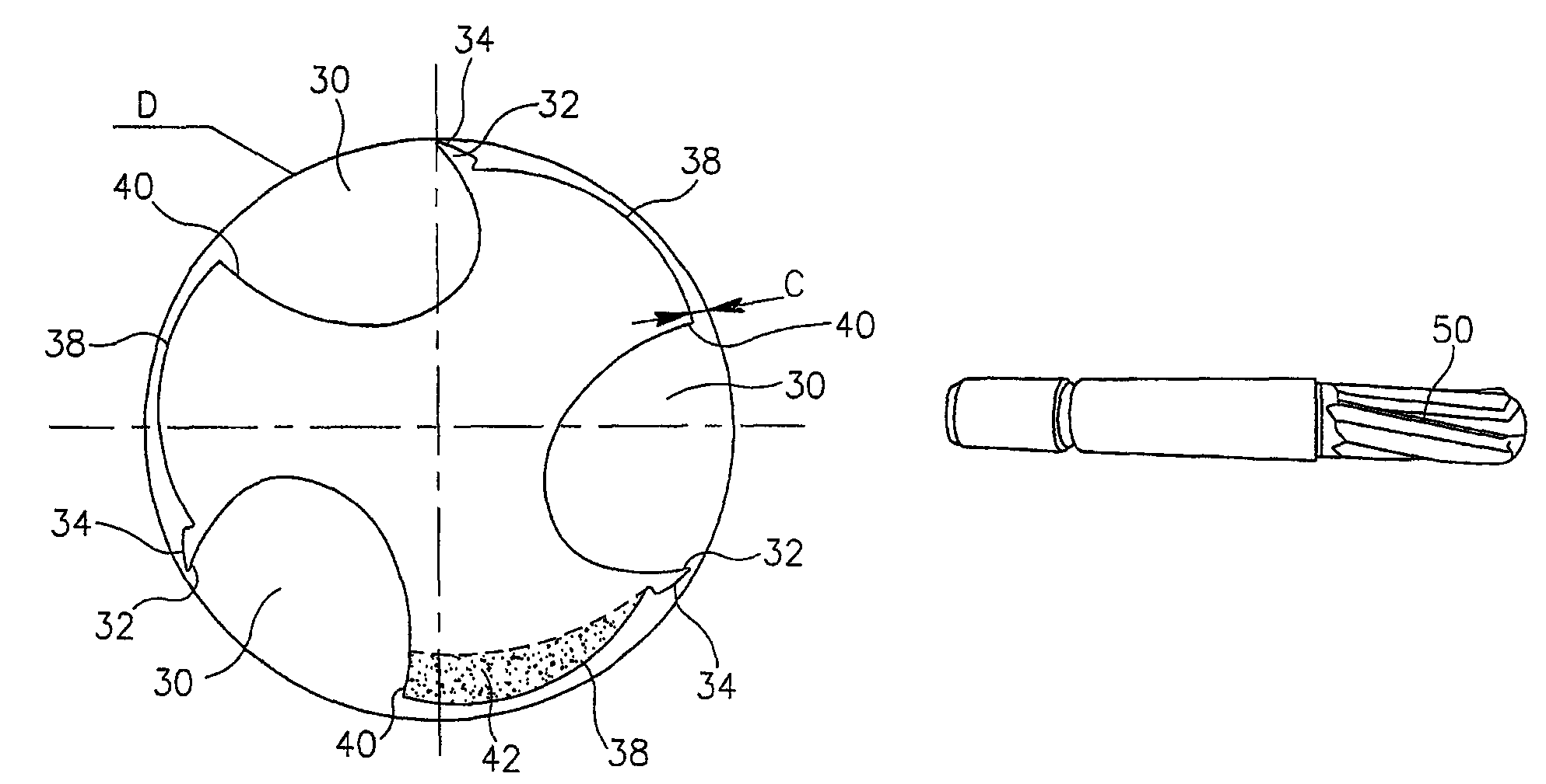 End mill and a method of operating an end mill