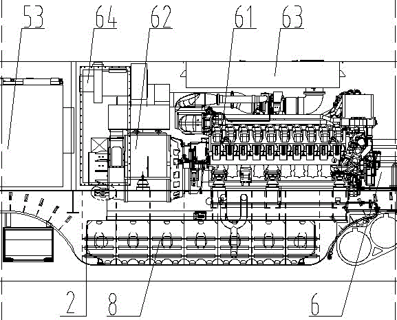 Narrow-gauge alternating-current transmission diesel locomotive