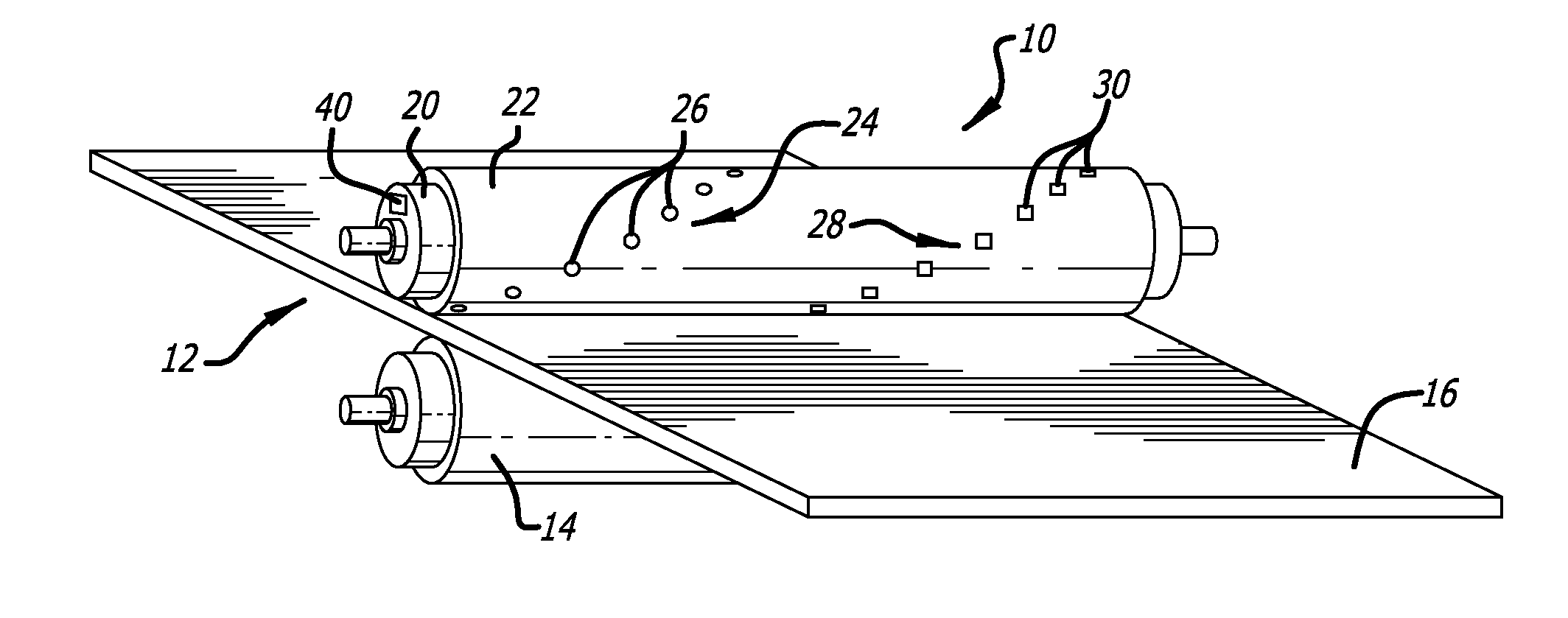 Method and apparatus for measuring and removing rotational variability from a nip pressure profile of a covered roll of a nip press