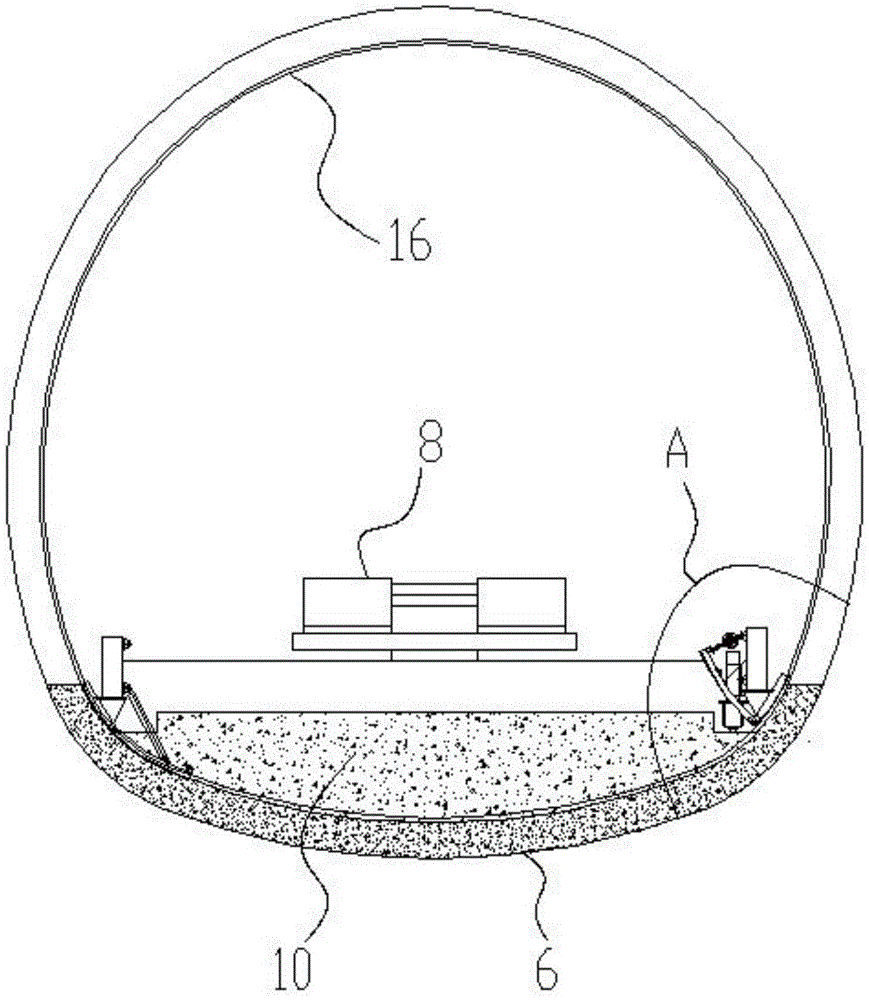 Automatic hydraulic inverted arch trestle trolley and construction method thereof