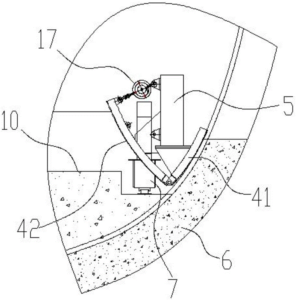 Automatic hydraulic inverted arch trestle trolley and construction method thereof