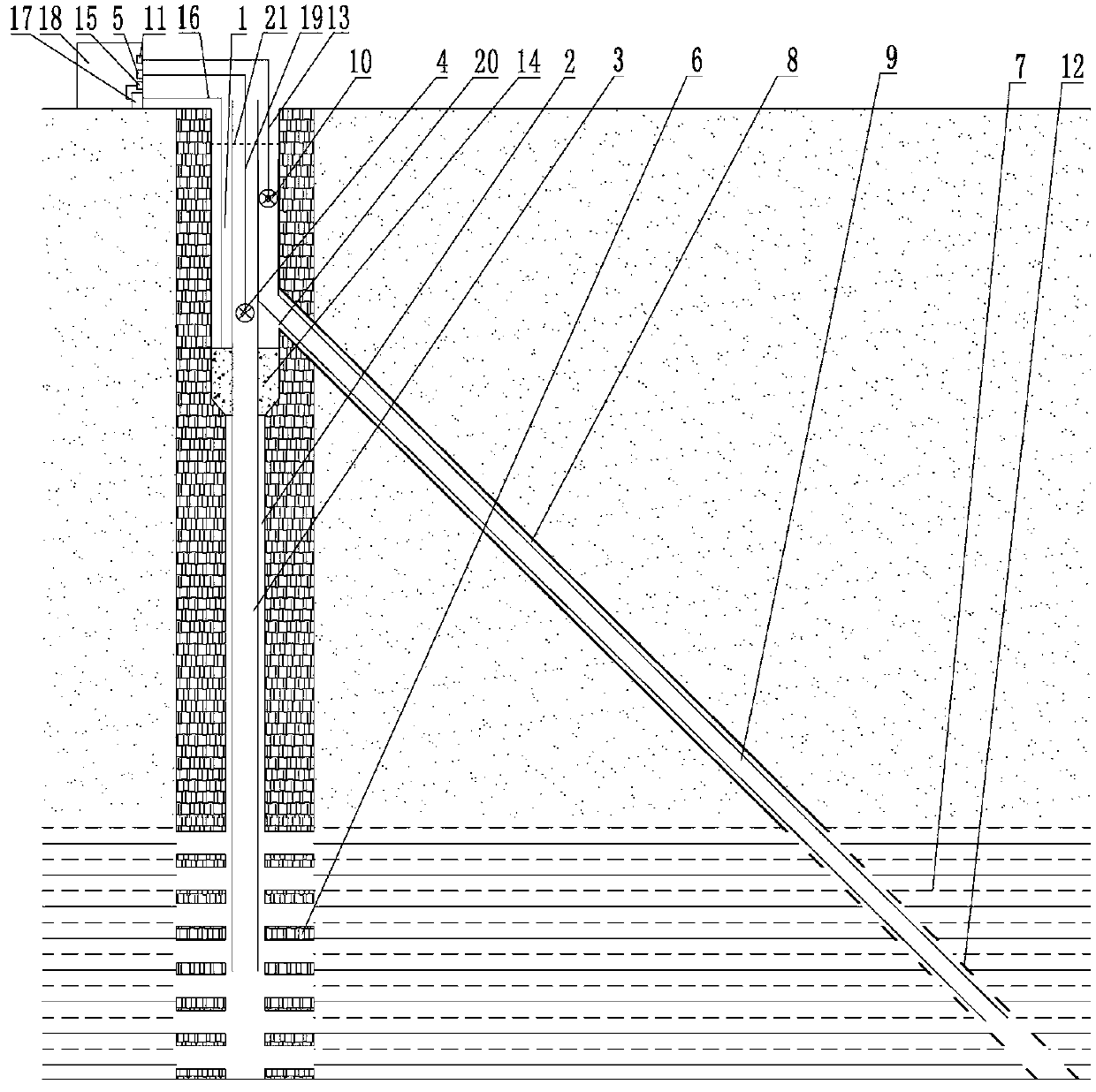 Deeply-buried geothermal water same-well same-layer pumping and recharging heat source recycling system and work method