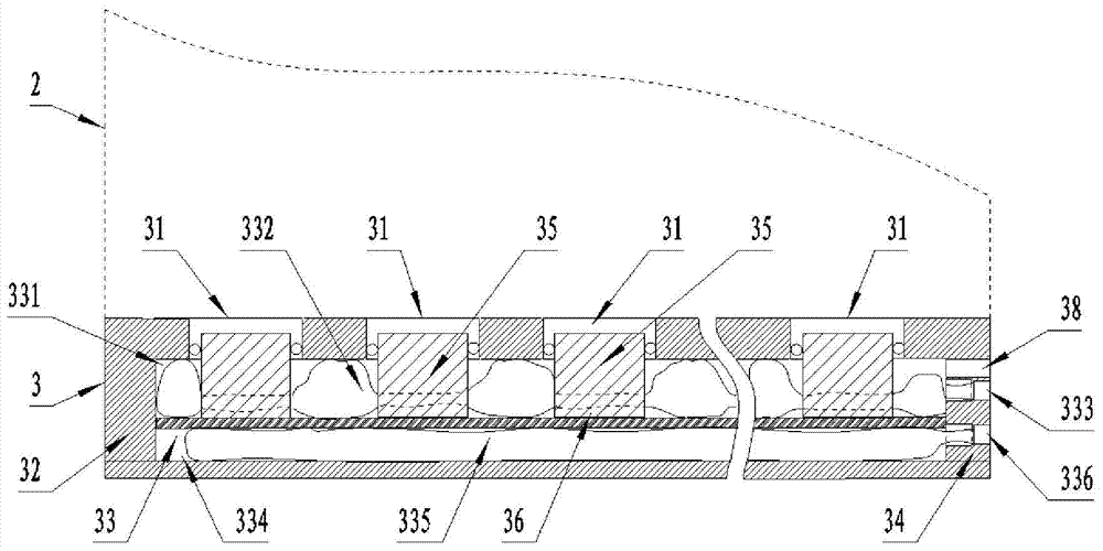 Fluid expulsion saturating device for large-size physical model and displacement experiment system thereof