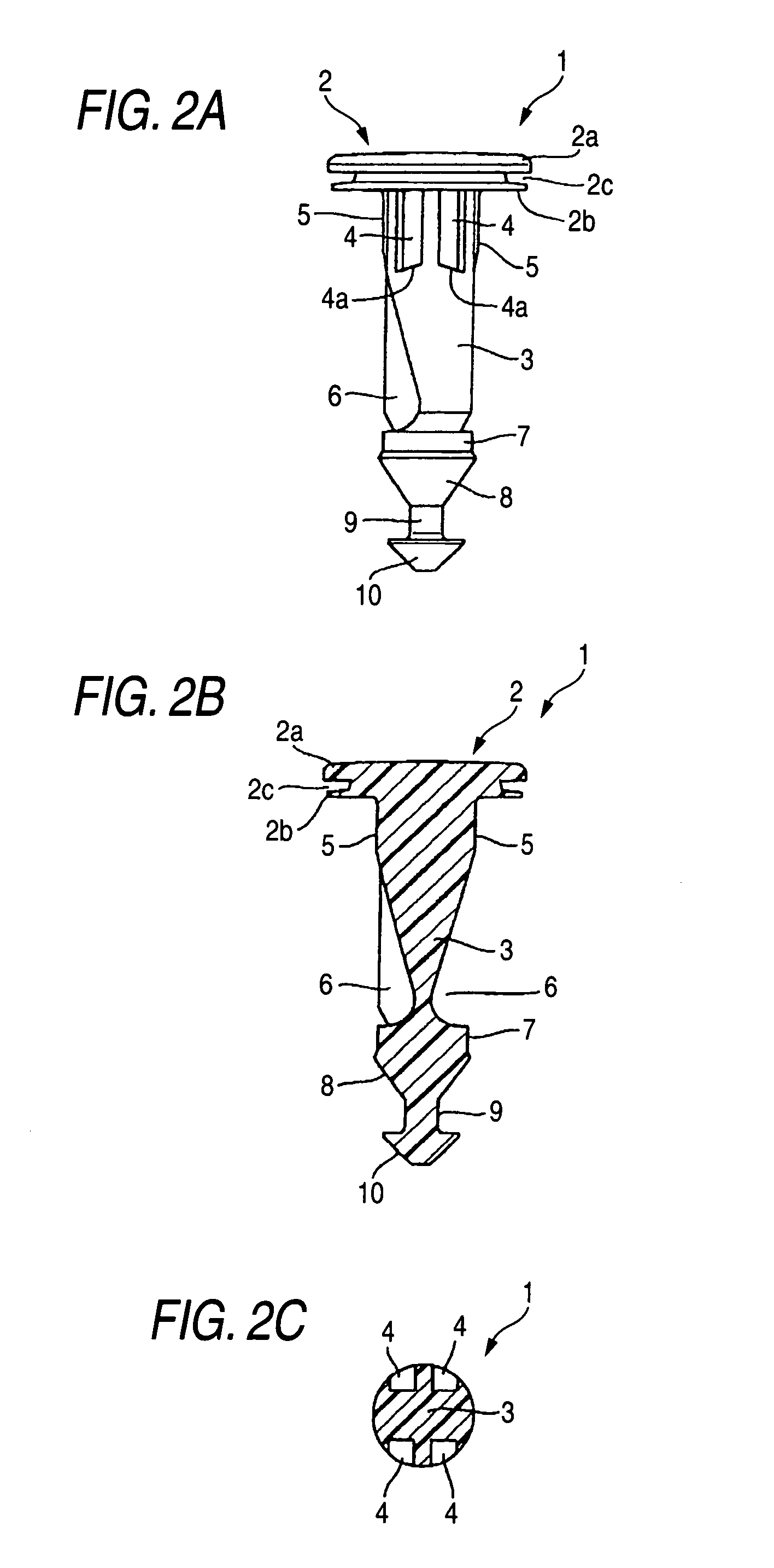 Fastener for fixing a part to a body panel