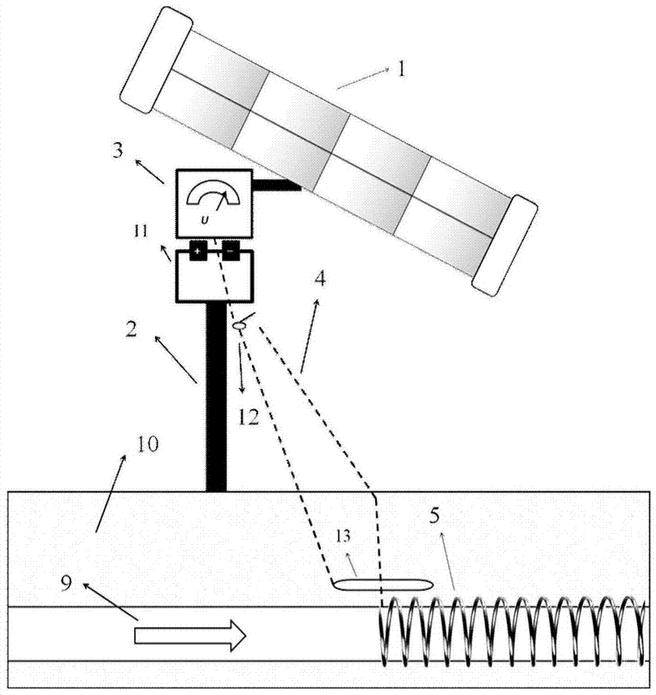 Solar energy photoelectric conversion heat storage/power storage heat tracing system for buried pipes in frozen soil