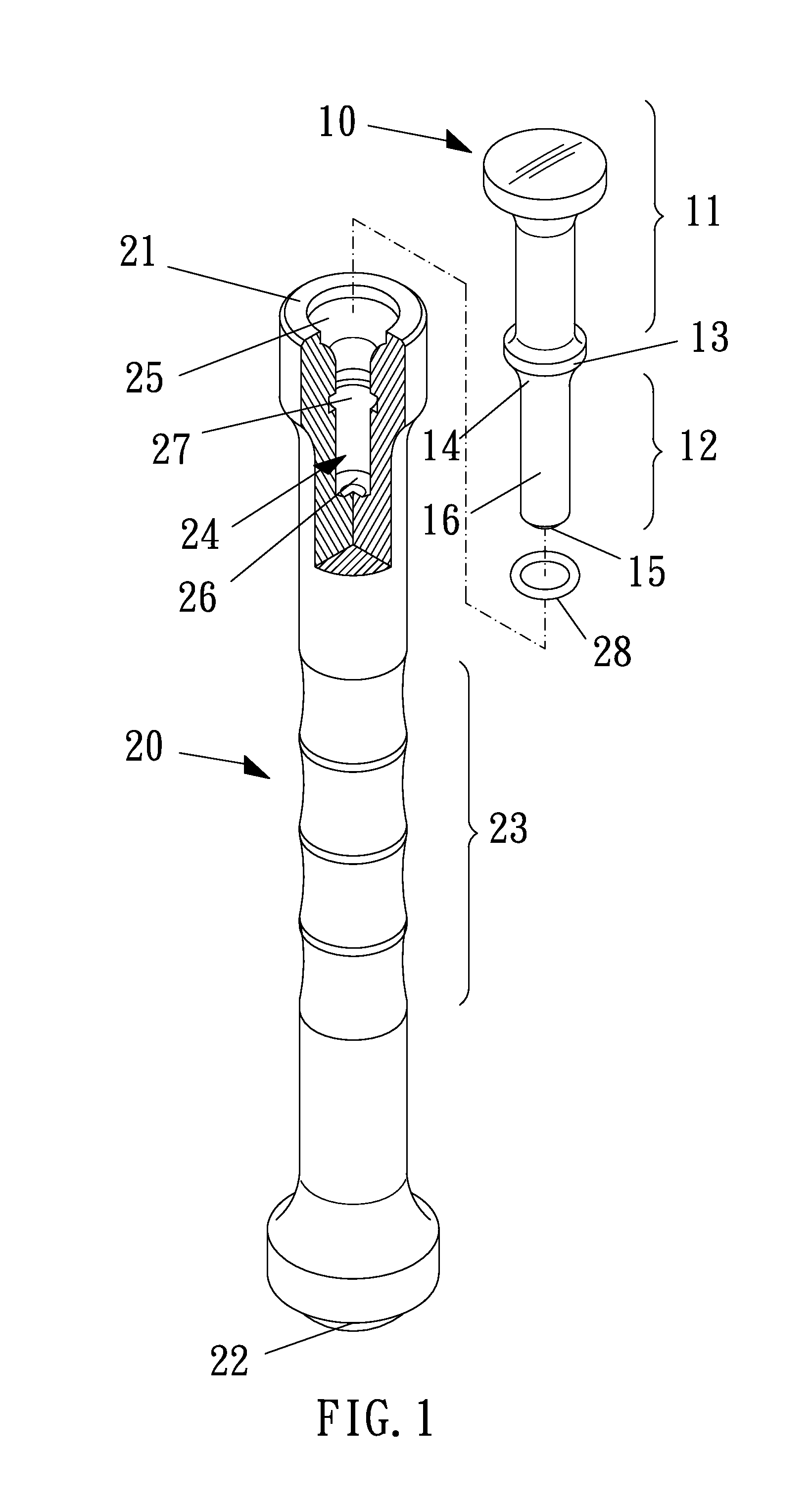 Connecting rod for an impact member of an impact tool