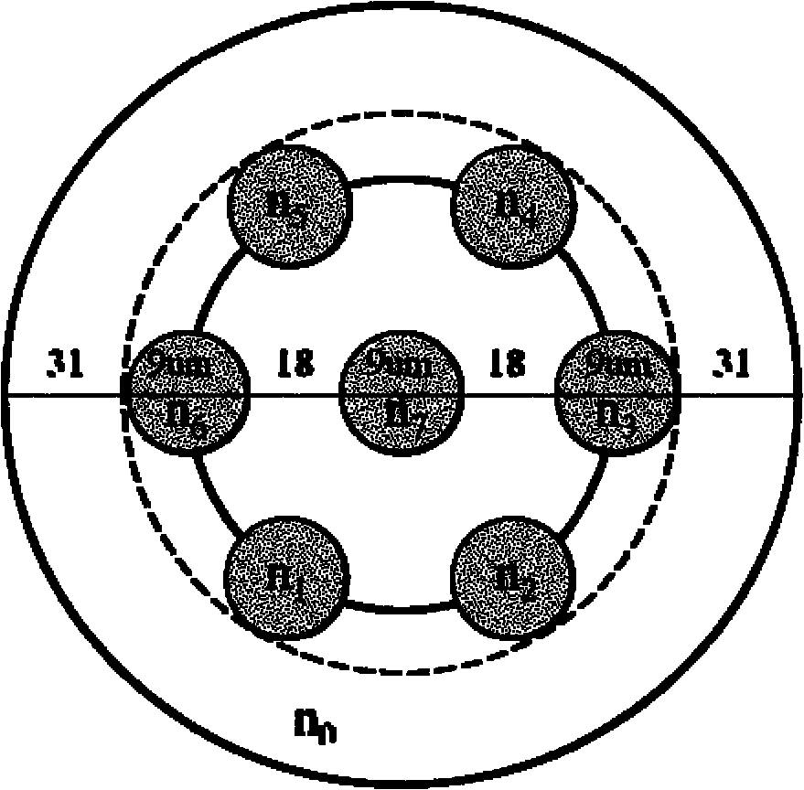 Multi-core fiber based optical transmission structure and device applying same