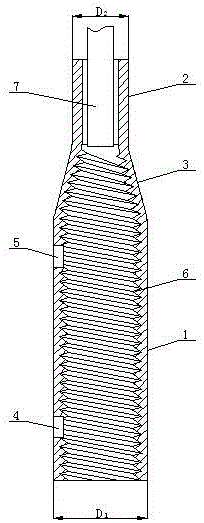 Variable-diameter half grouting sleeve and construction method thereof