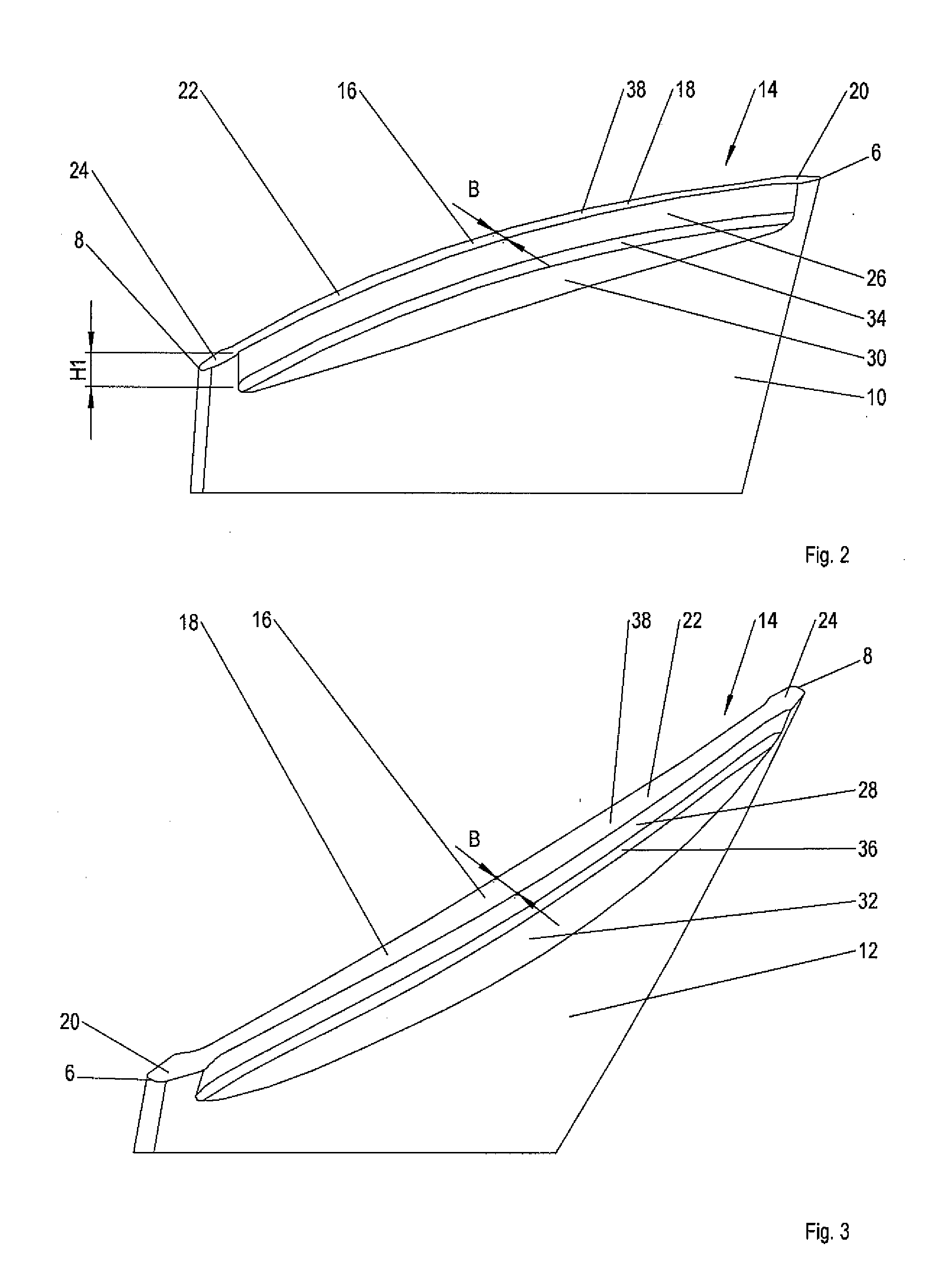 Blade for a continuous-flow machine and a continuous-flow machine