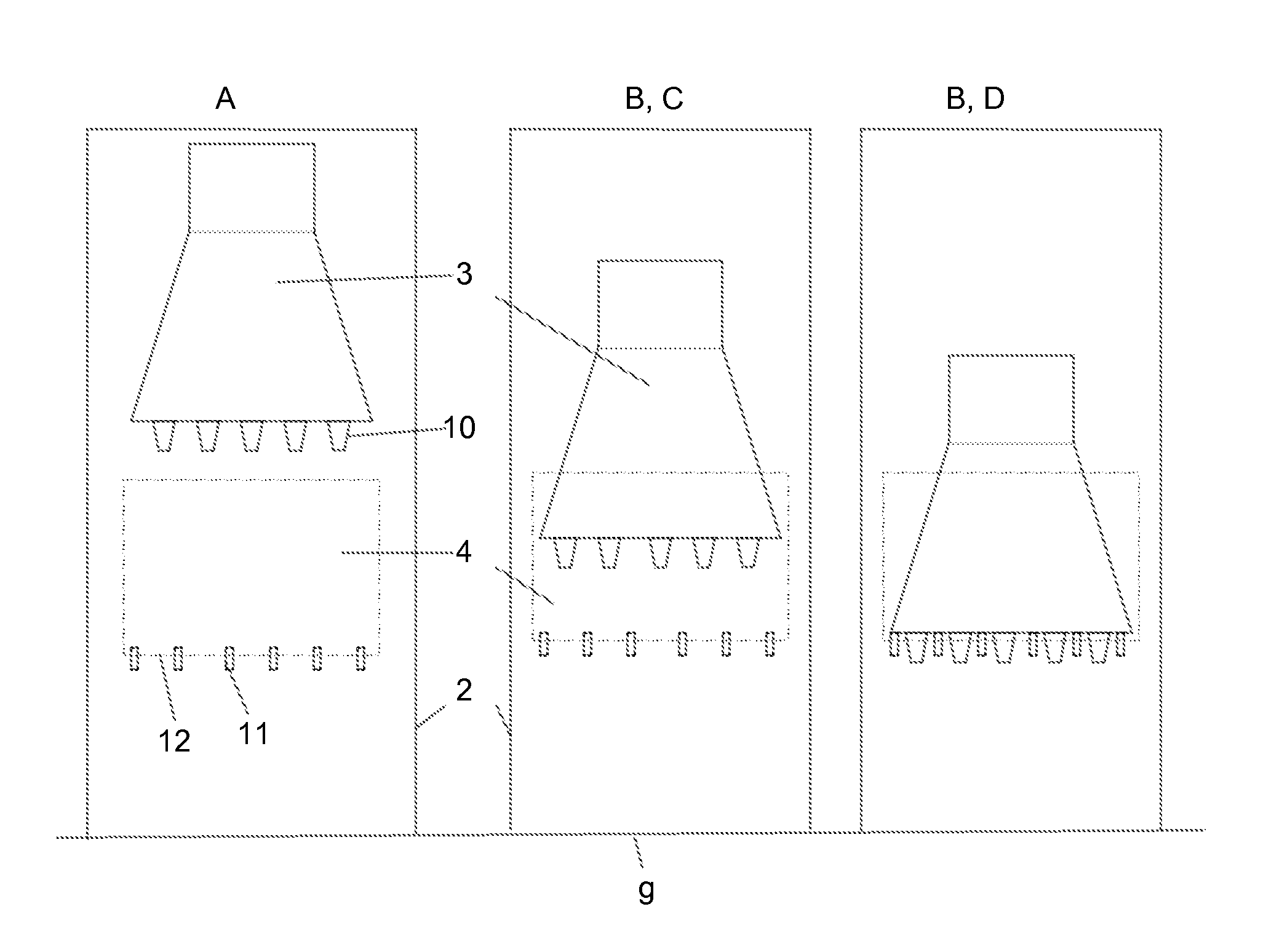 Device and method for crushing glass objects