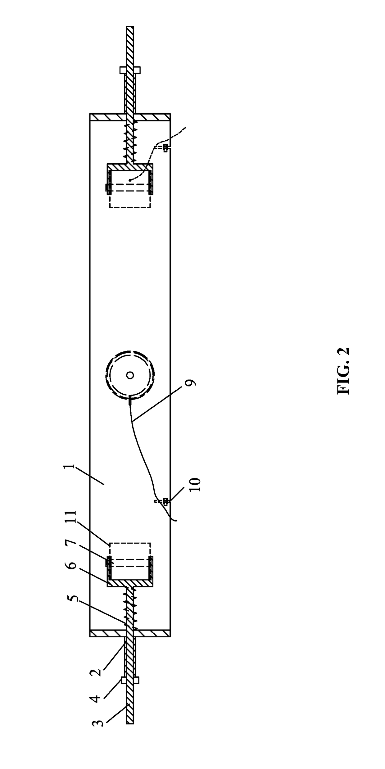 Fixing device for acoustic emission test sensors for rock damage testing