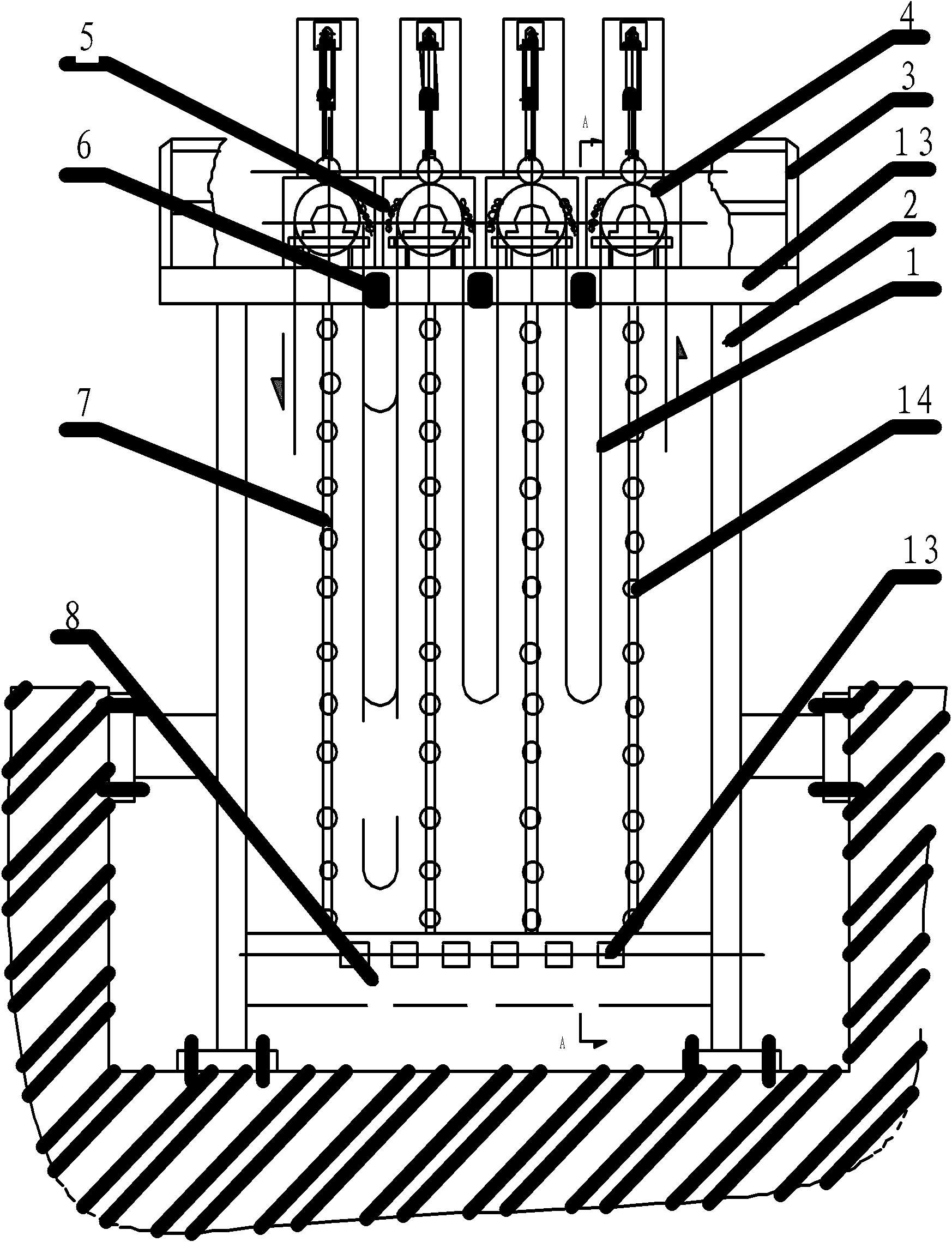 Vertical tension-free movable sleeve