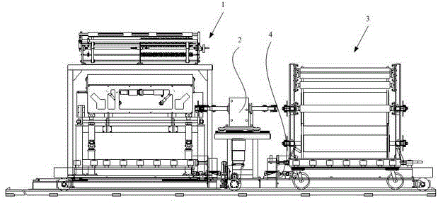 Cord fabric take-up device