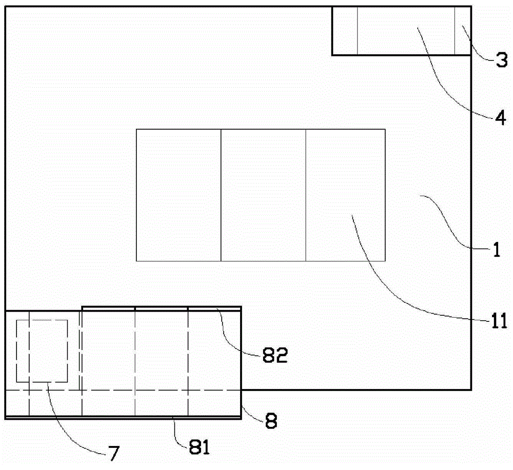 Light transmitting and air ventilating structure inside building