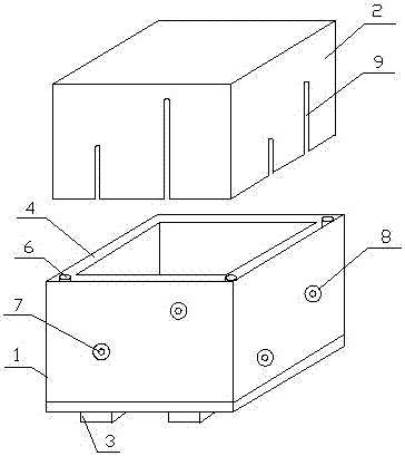 Weather-proof ABS automobile left-right-side-board assembly packaging box