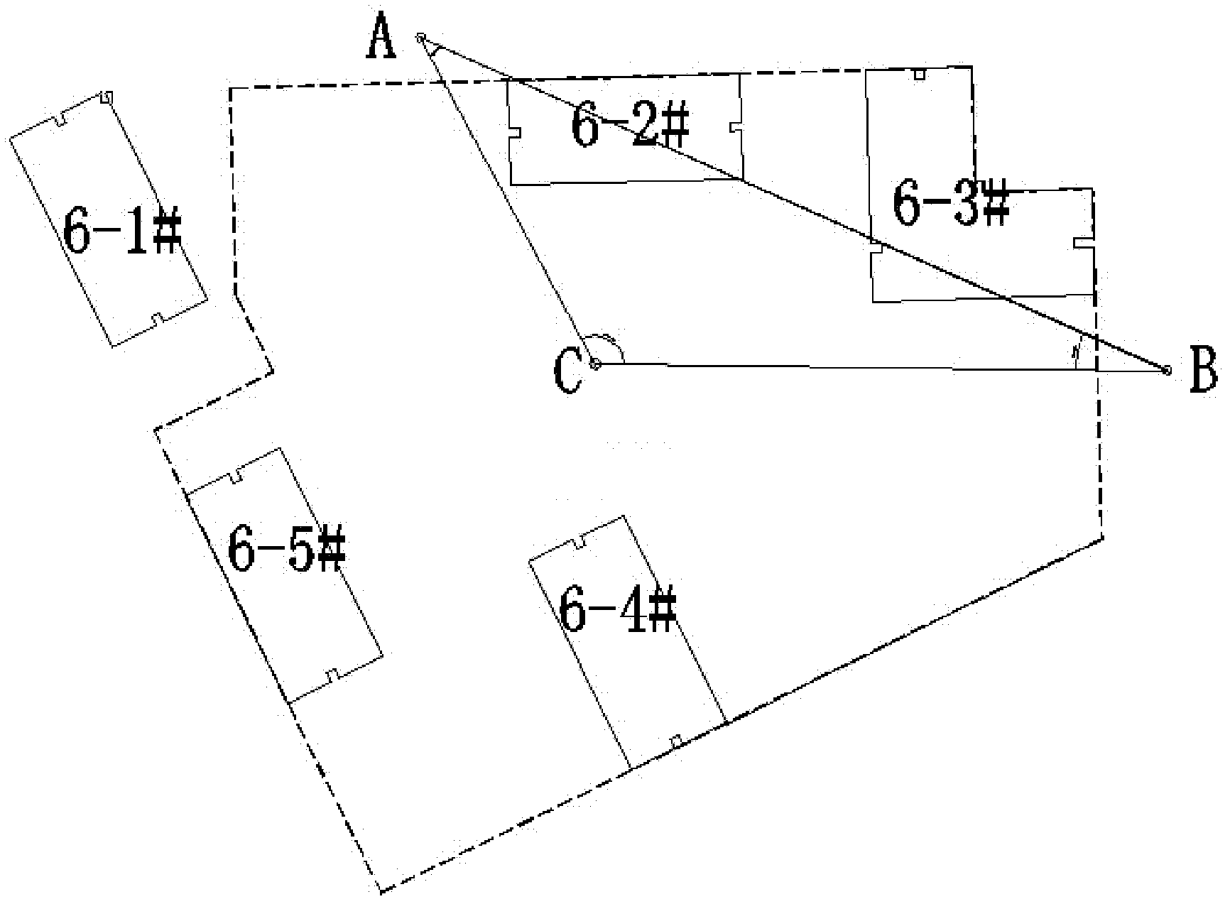 Panel control measurement method based on sine and cosine theorem algorithms