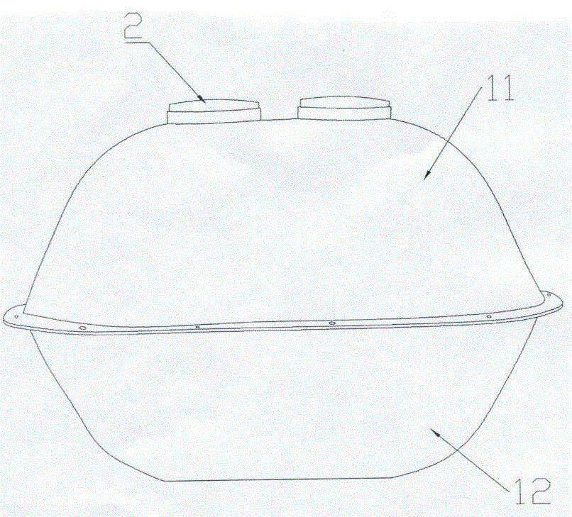 High-strength molded septic tank