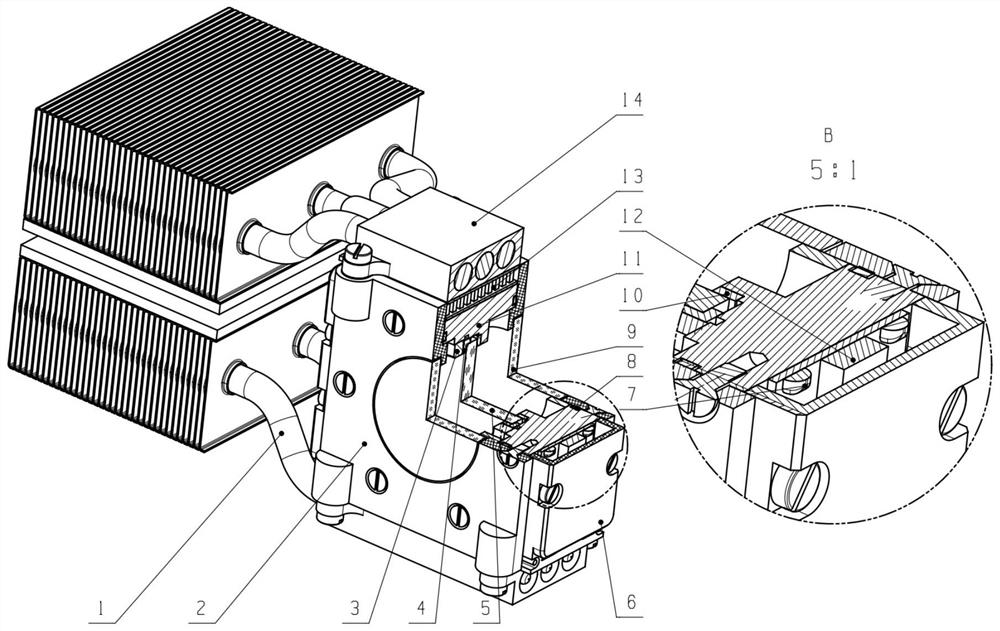 Ultra-narrow band optical filter temperature control configuration with accurate temperature control in wide temperature range and assembling and adjusting method of ultra-narrow band optical filter temperature control configuration