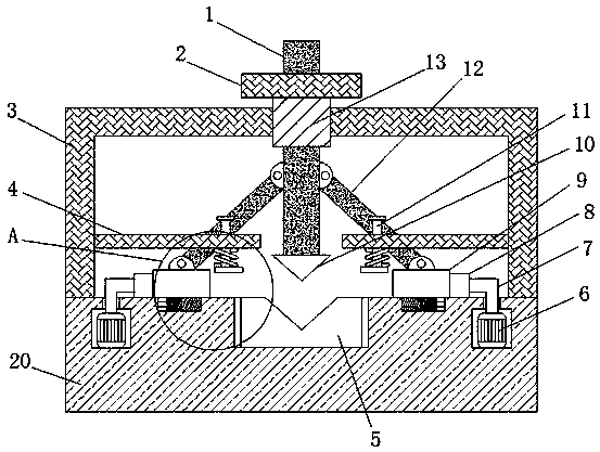 Bending equipment of metal stamping part