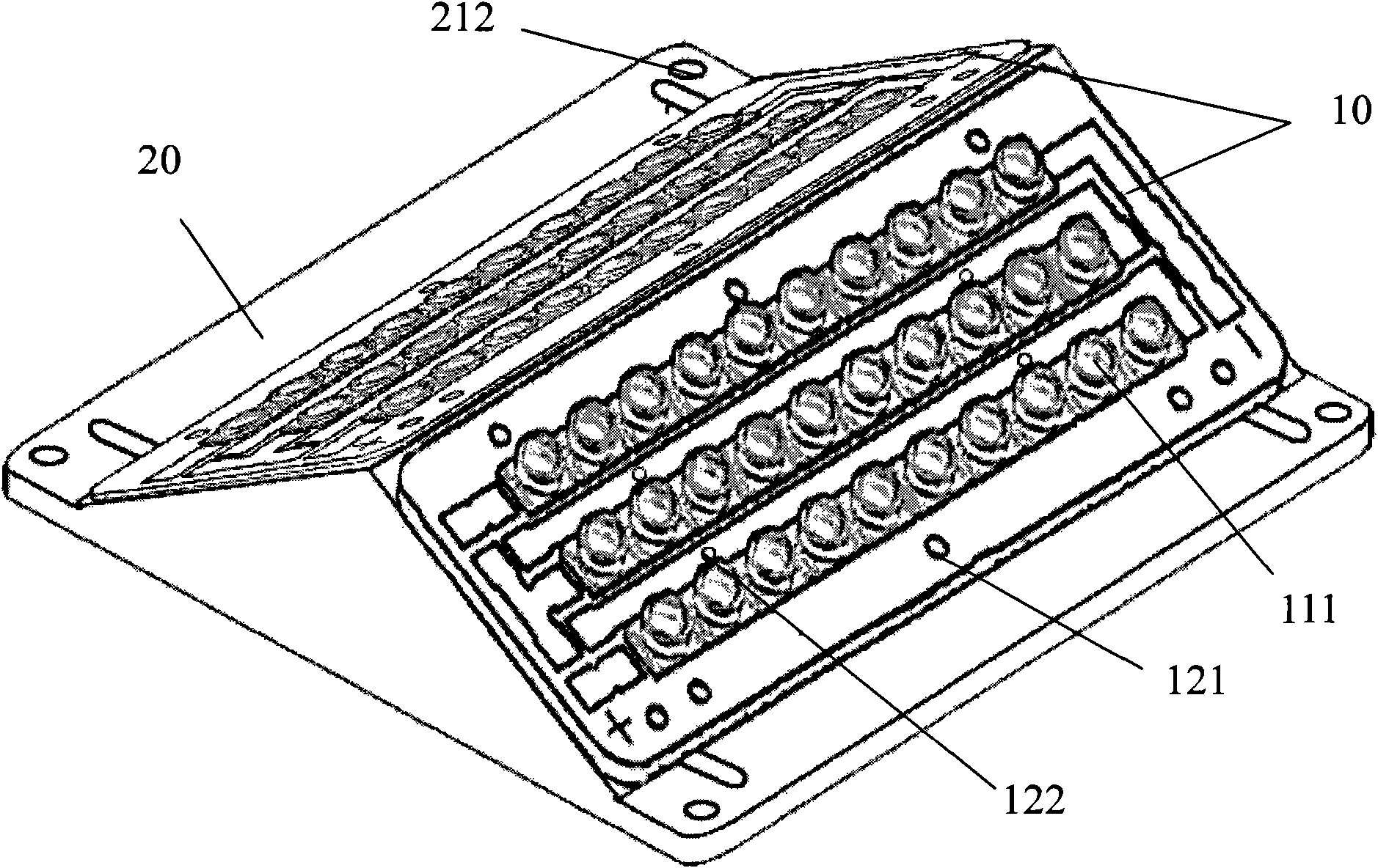 Split type LED (light emitting diode) streetlamp