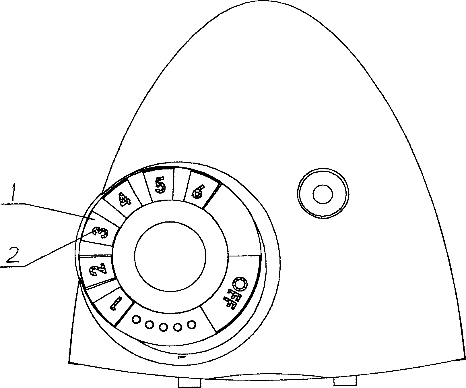 Electric iron temperature controlling identifying character display device