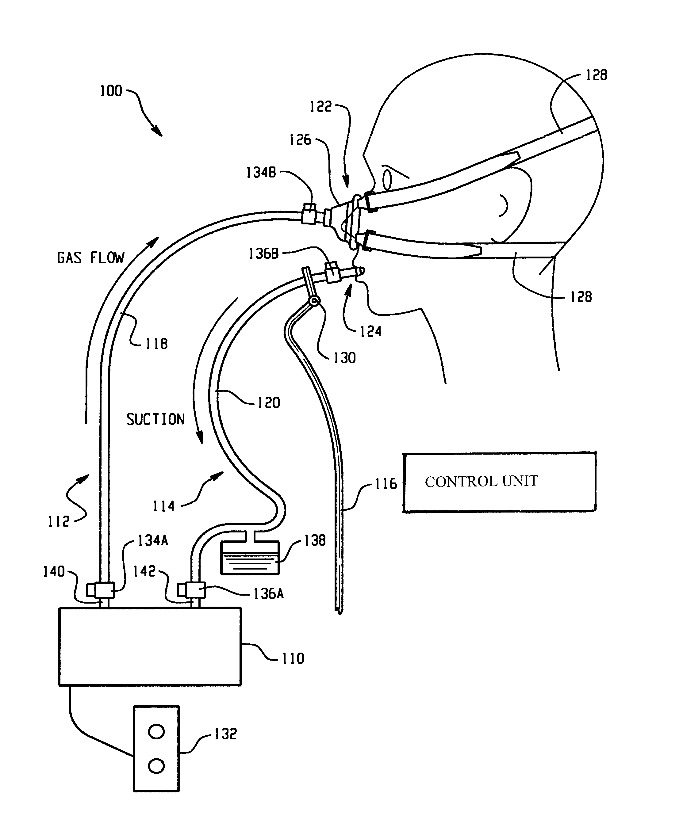 Combination lung ventilation and mucus clearance apparatus and method