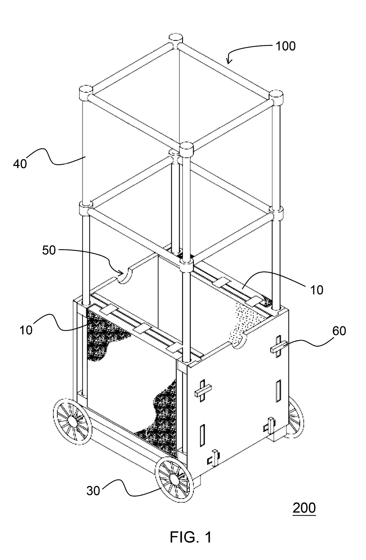 Detachable and collapsable planter box being of a pallet box assembly