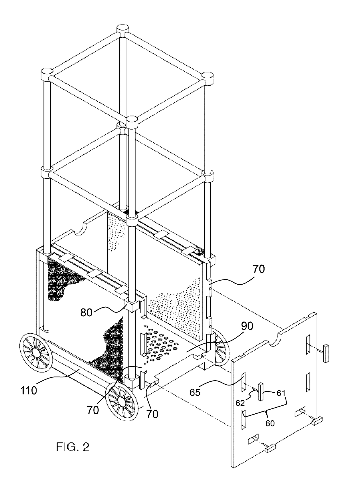 Detachable and collapsable planter box being of a pallet box assembly