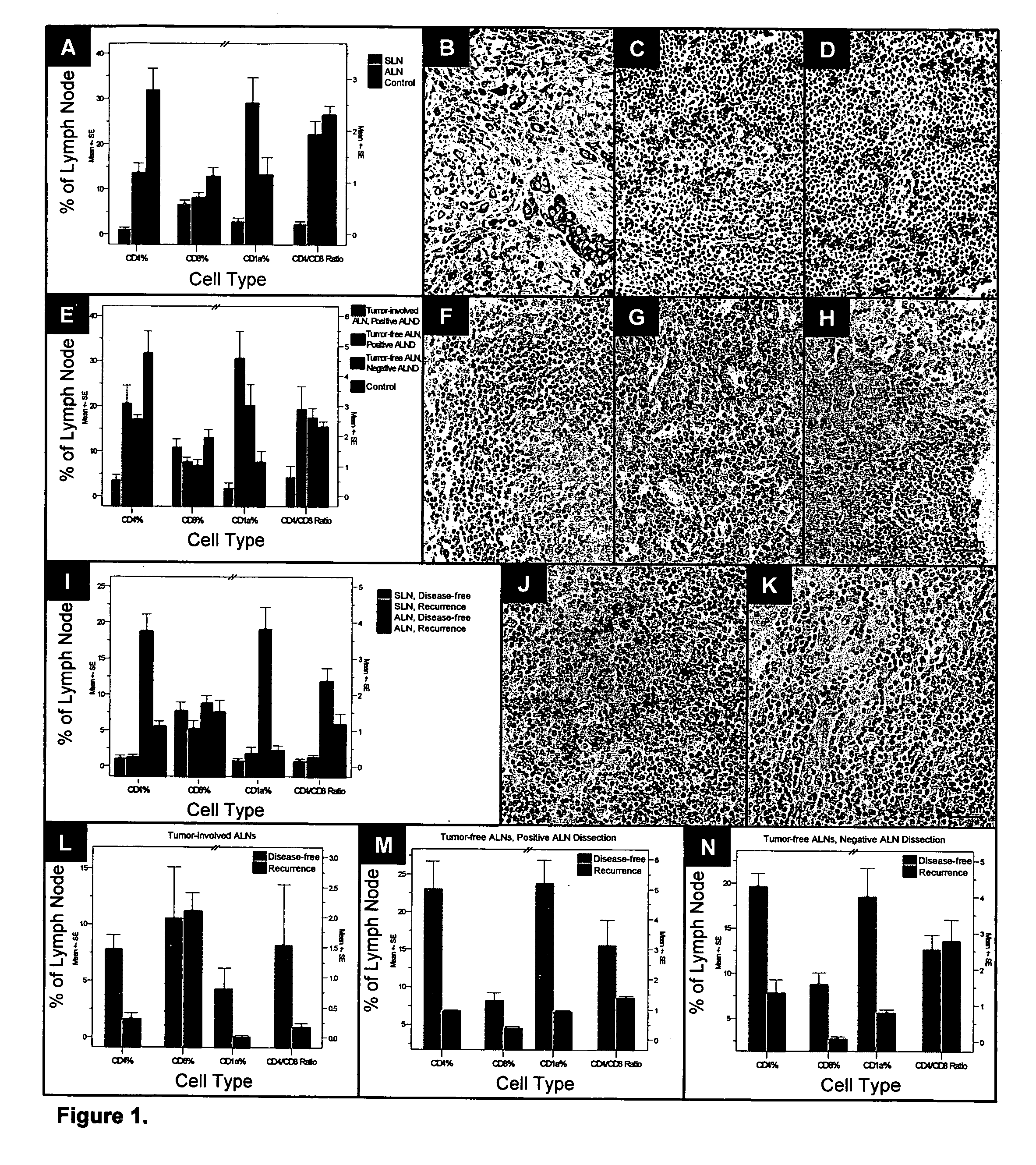 Immune profiling of lymph nodes associated with cancer