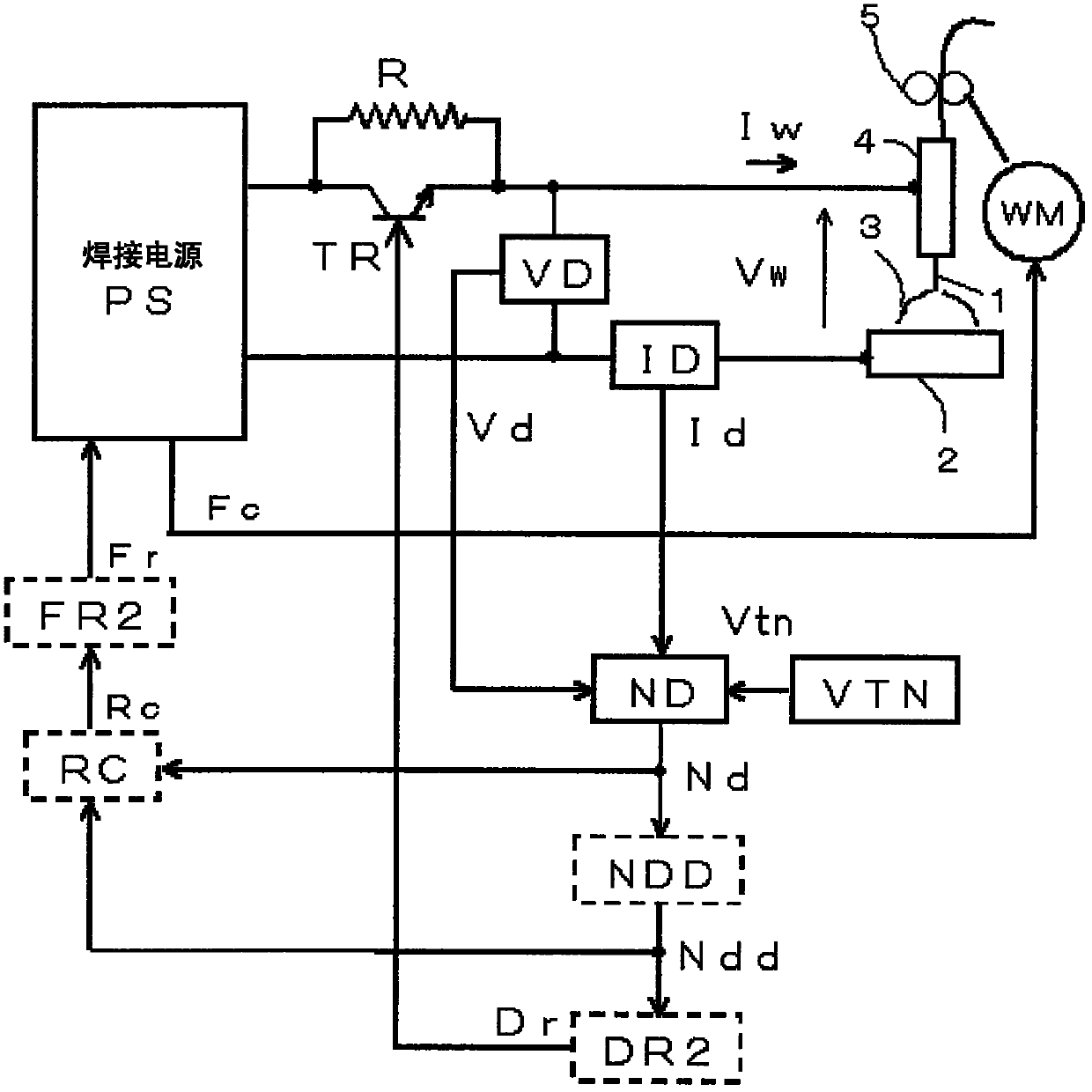 Necking detecting and controlling method for melted-electrode arc welding