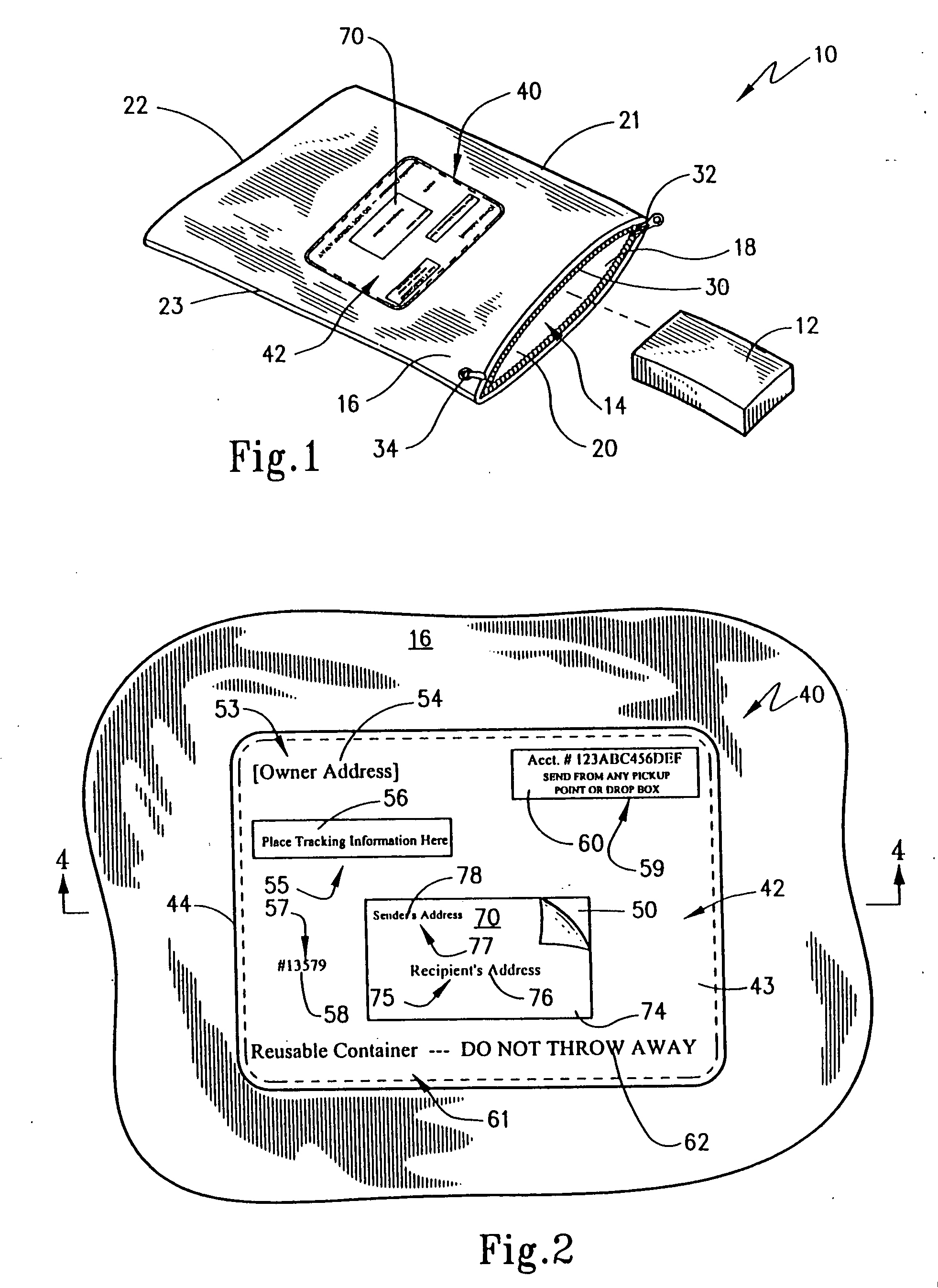 Containers, along with reusable labeling constructions for use therewith