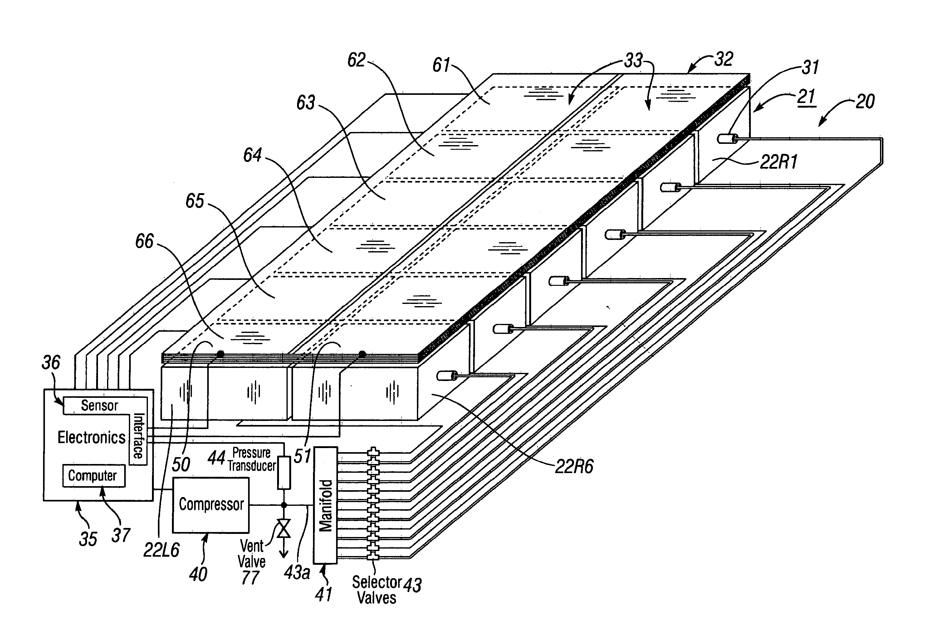 Adaptive cushion method and apparatus for minimizing force concentrations on a human body