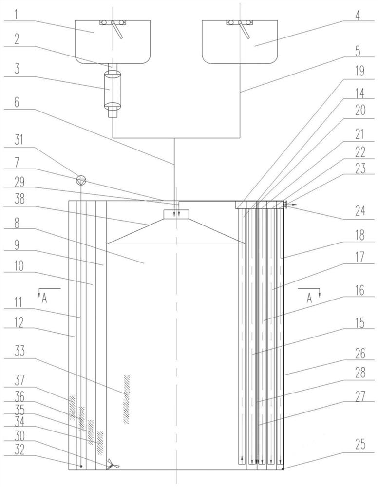 Wet garbage and domestic sewage treatment system and treatment method for court