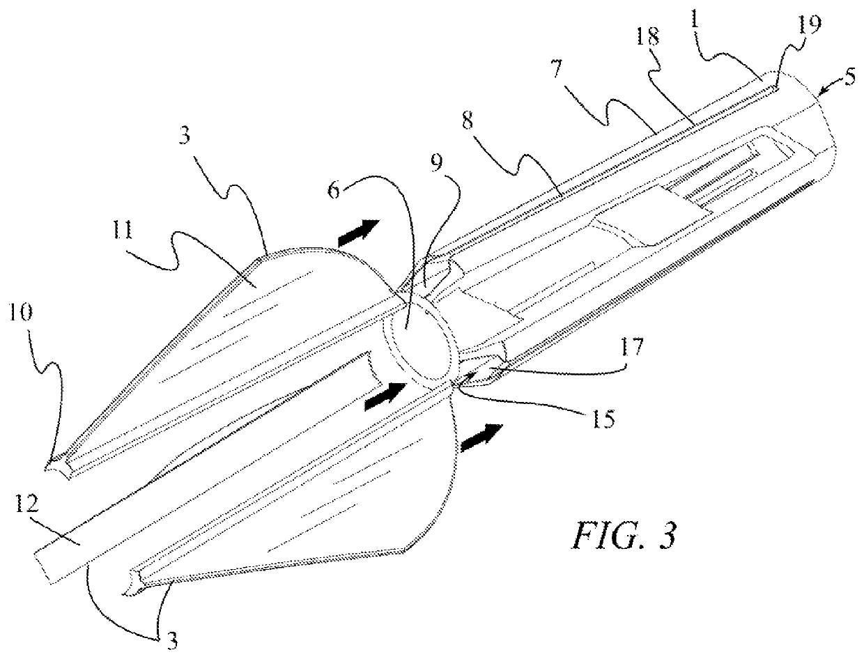 Arrow fletching apparatus with tapered body