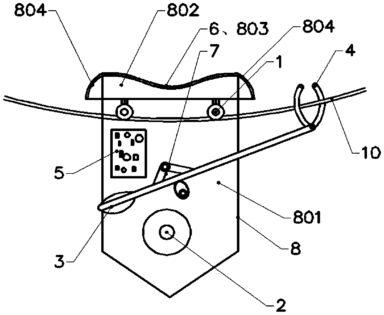 Windproof and antiskid structure of 500KV power transmission line high-altitude line patrol robot