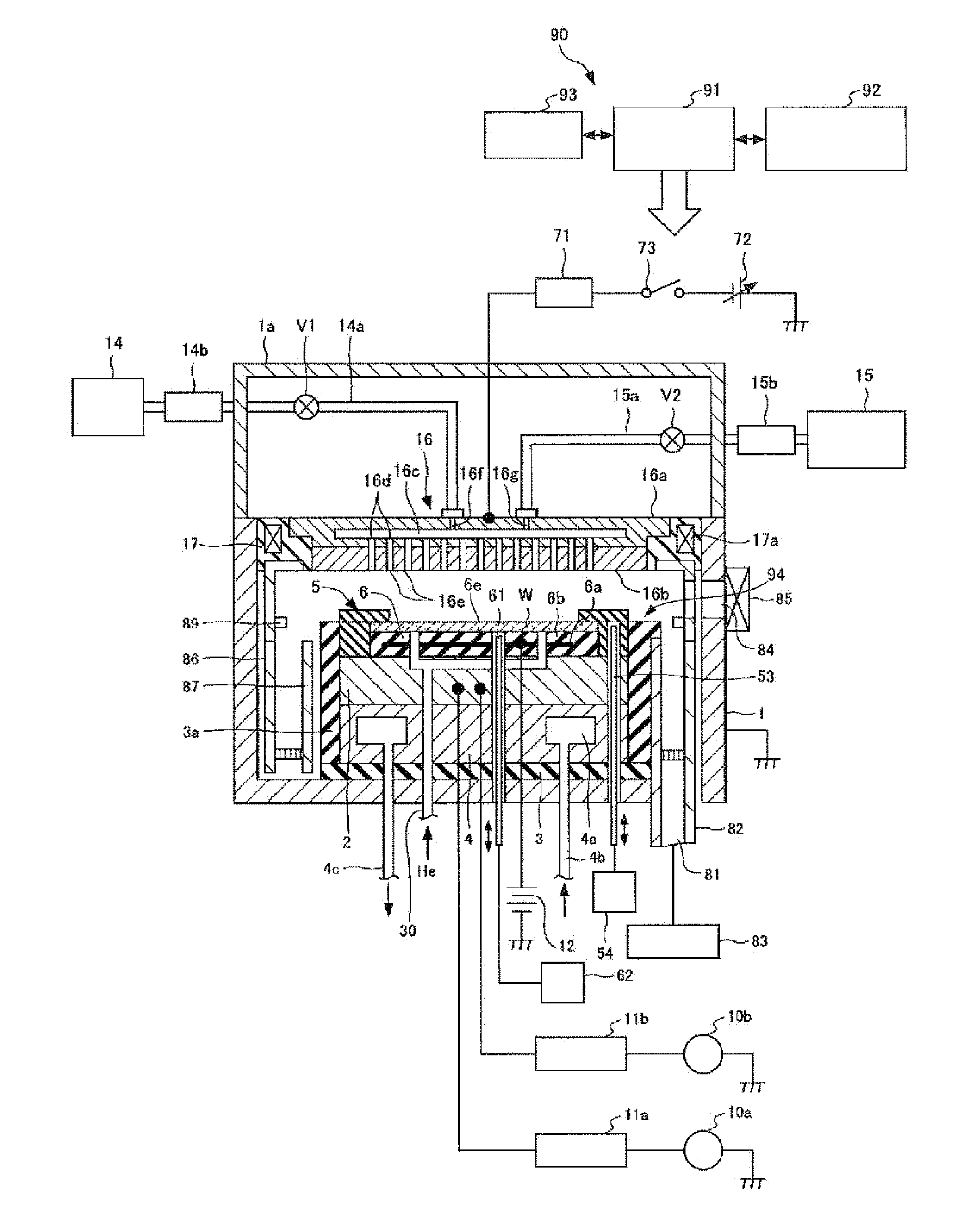 Substrate mounting table and plasma treatment device