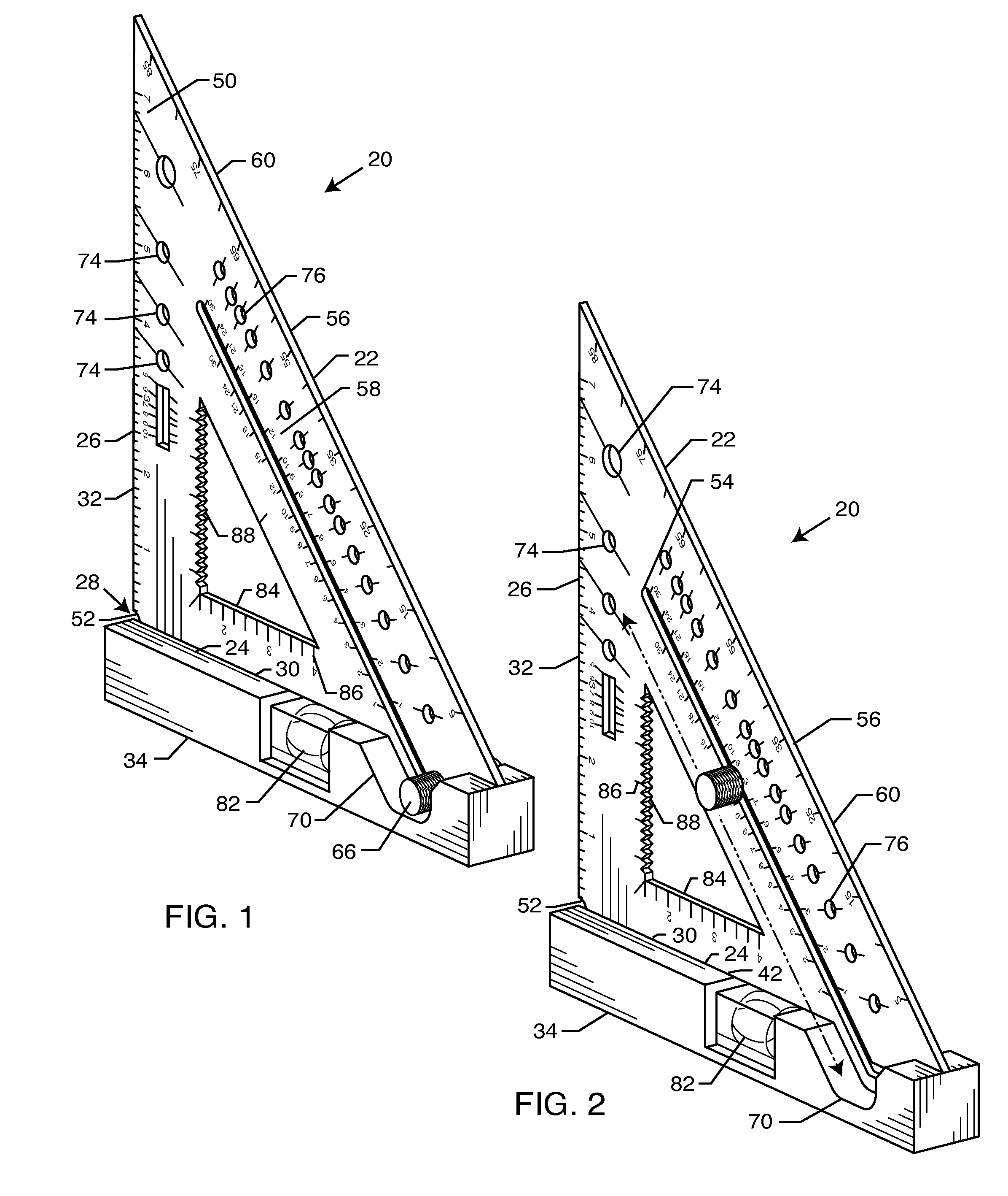 Carpenter's pitch square