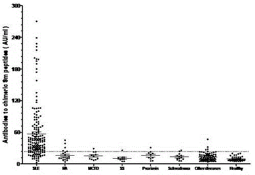 Novel Smith Chimeric Peptide Antigen and Its Application in Laboratory Diagnosis