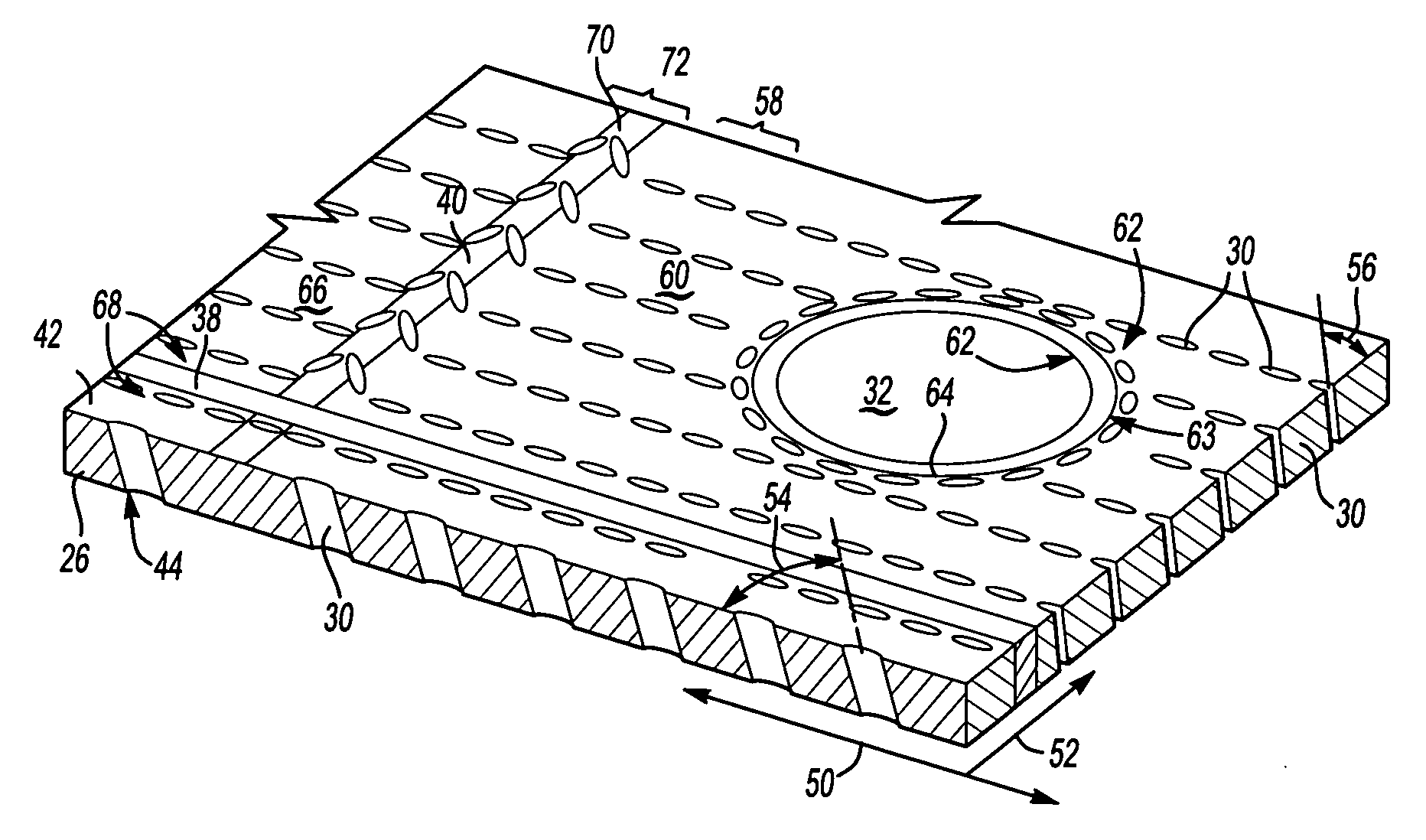 Local cooling hole pattern