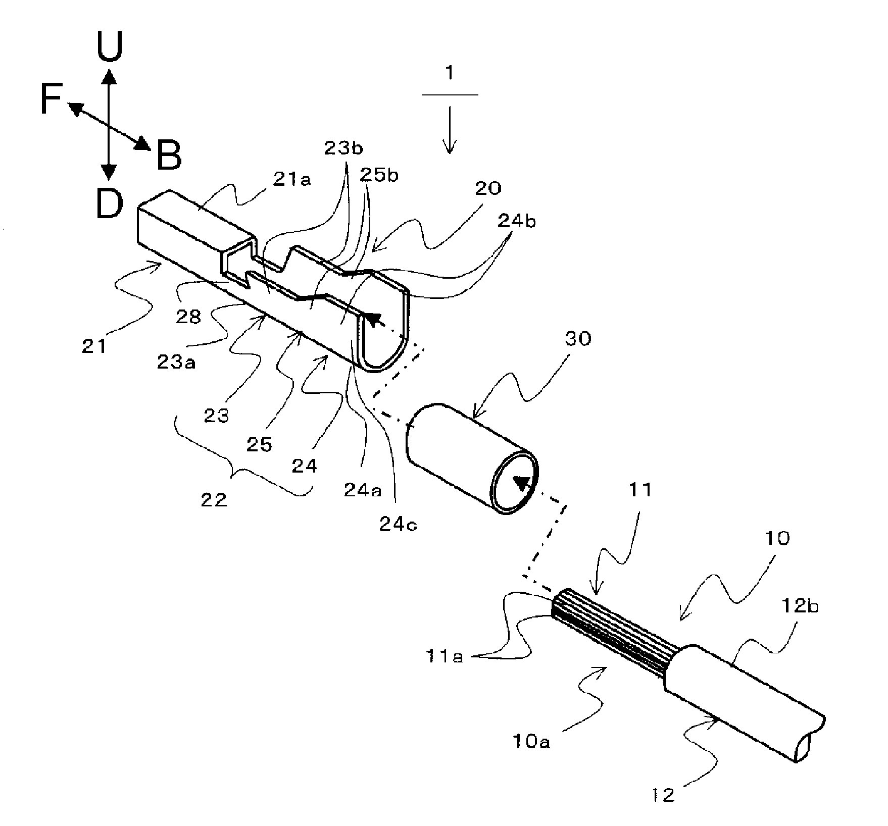 Crimped Terminal Attached Aluminum Electric Wire