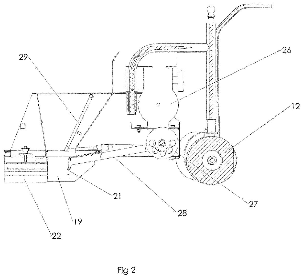 Curbing machine with hopper dasher and eliptical compaction