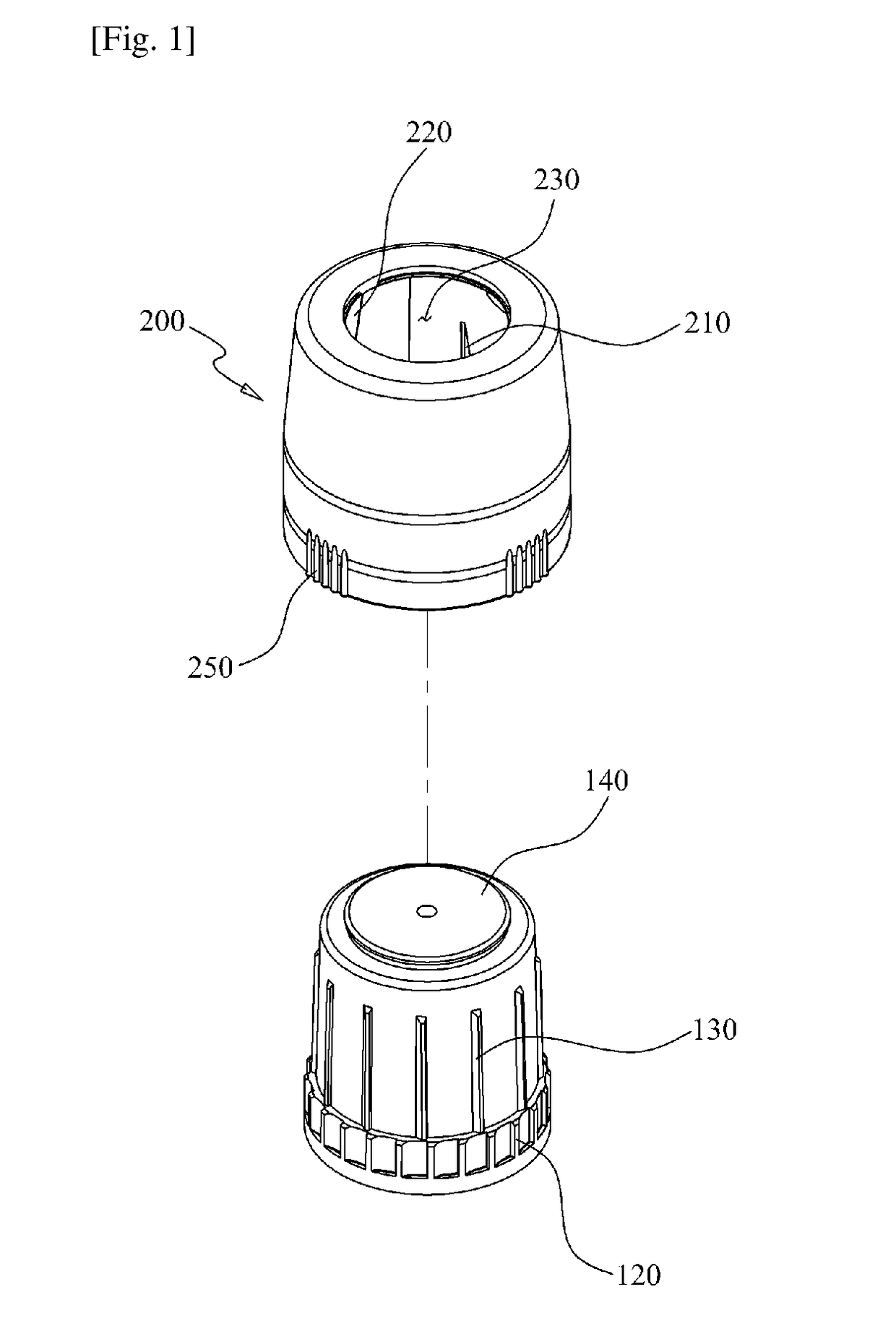 Side press-type safety cap