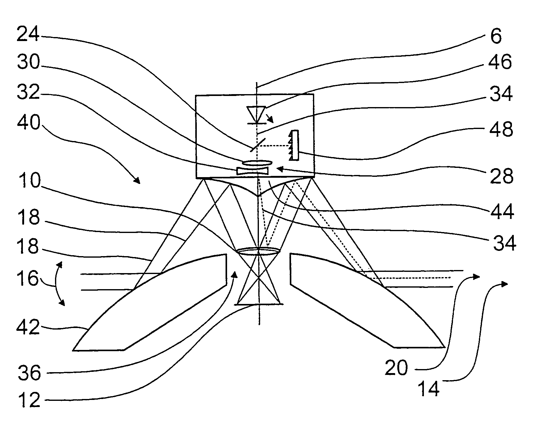 Camera system for monitoring a solid angle region and for detection of detailed information from the solid angle region