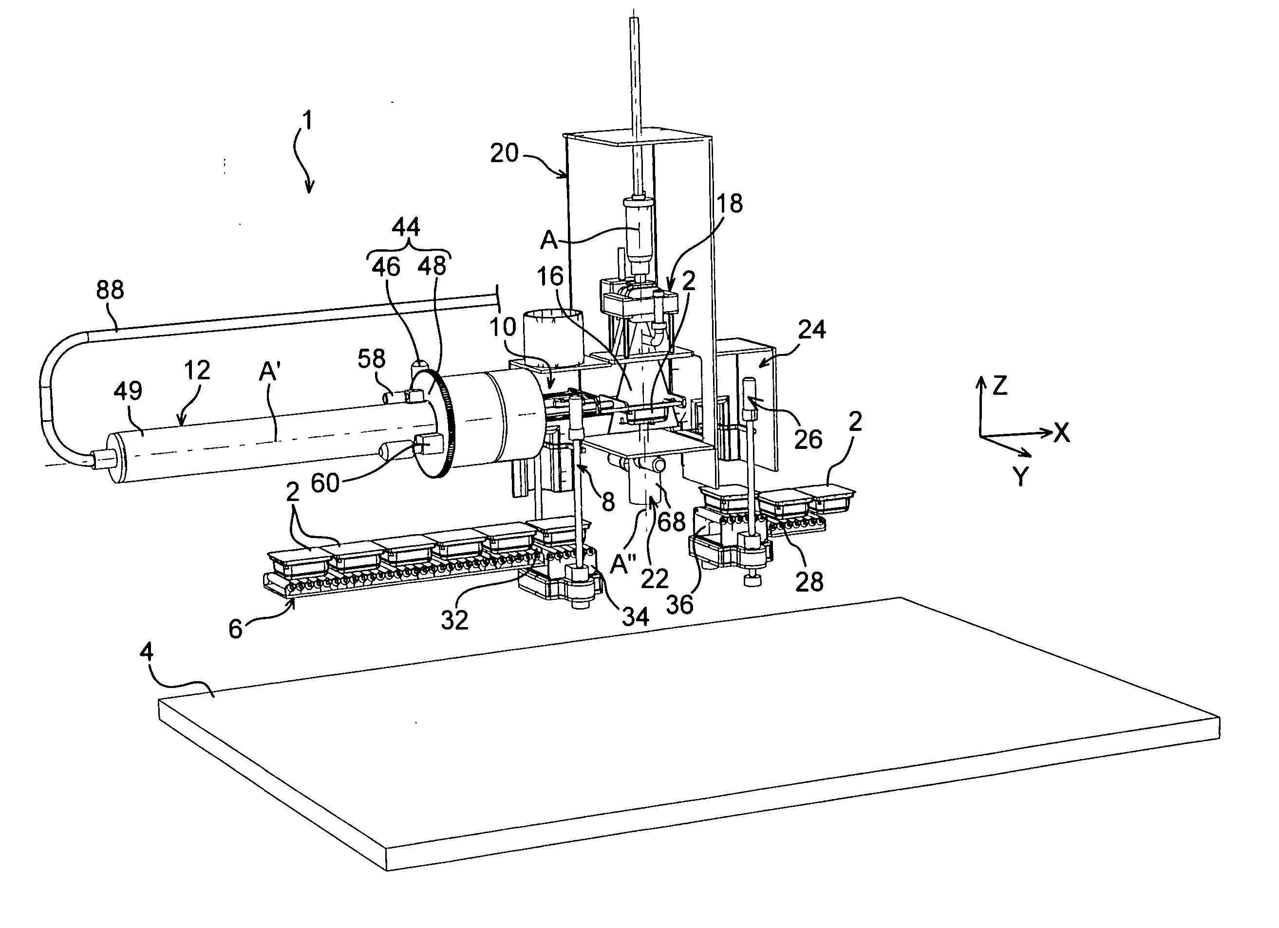 Installation and method for sterilising objects by low-energy electron bombardment