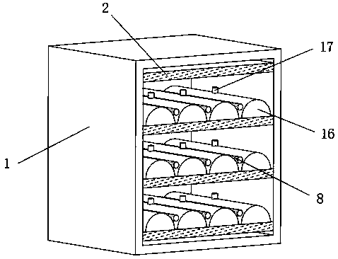 Dehydration device for dried chicken floss processing by using bamboo tube