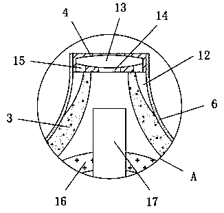 Dehydration device for dried chicken floss processing by using bamboo tube